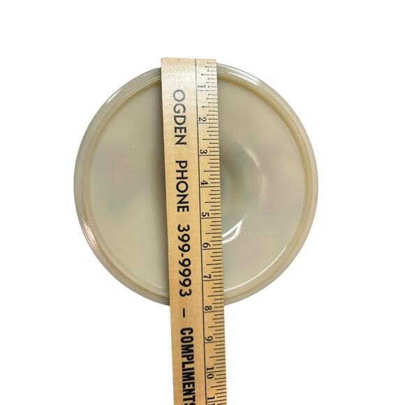 Vintage Fire King Ivory Apple Glass Lid 8 1/4 Inches For Casserole Dish - Picture 6 of 10